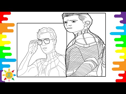 Fantastic Spider-man Coloring Page | Spiderman With Glasses Coloring | Jim Yosef - Link