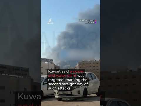 Plumes of smoke rise over Kuwait after repeated Iranian attacks | AJ #shorts