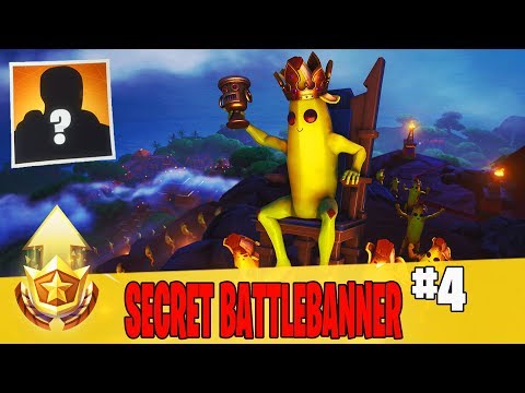 Secret Week 4 Battle Banner Location Guide in Fortnite // FREE Battle Pass Banner in Season 8