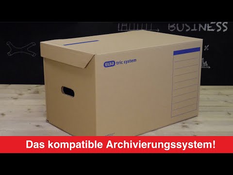 Artikelvideo 1 für 10 ELBA Archivcontainer tric system braun 54,5 x 36,0 x 32,0 cm, Artikelnummer 144329