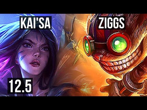 KAI'SA & Rakan vs ZIGGS & Lux (ADC) | Rank 3 Kai'Sa, Legendary, 19/3/9 | JP Challenger | 12.5