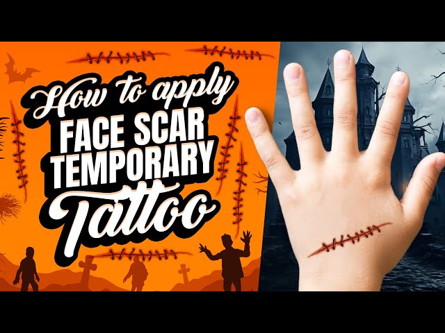 Vídeo relacionado con Chengzhi Tatuajes Temporales (10 Hojas) - Halloween Zombie Cicatrices Tatuajes Pegatinas con Falso Scab Sangre Especial Fx Costume Maquillaje Props