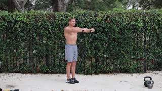 Resistance Band Front Raise exercise video thumbnail
