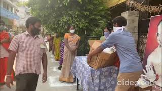 Covid 19 - Distributed dry ration to the needy people at Ramanthapur, Hyderabad