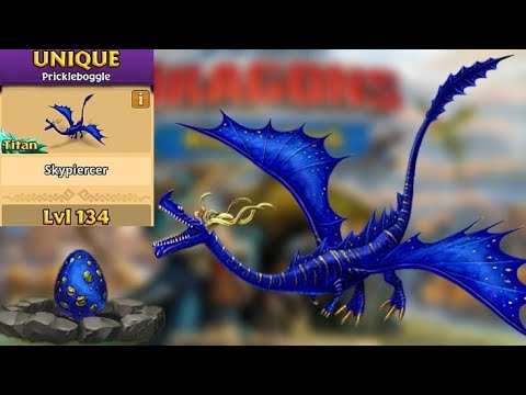 Skypiercer Max Level 134 Titan Mode - New Unique Prickleboggle - Dragons:Rise of Berk