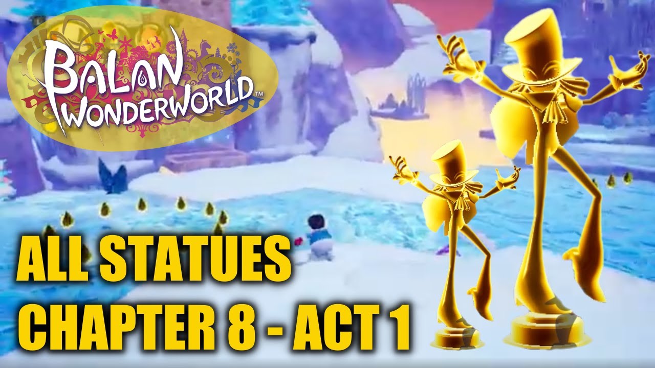 Balan Wonderworld - All Balan Statues Location - Chapter 8 Act 1 (All Golden Statues)