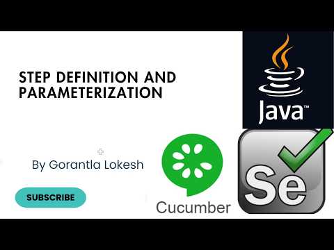 Selenium Java Tutorial 39 Step Definition And Parameterization In Java Selenium Testng Cucumber