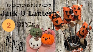 2 DIY Primitive Jack-O-Lanterns In Minutes! Make to Sell