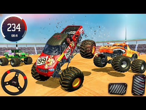 Army Monster Trucks Crash Arena Derby Demolition 3D Stunts Simulator - Android Gameplay