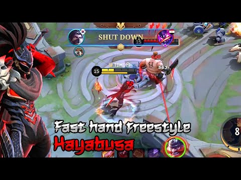 HAYABUSA 1 SECOND FREESTYLE COMBOS | SHADOW OF OBSCURITY RANK GAMEPLAY - MLBB