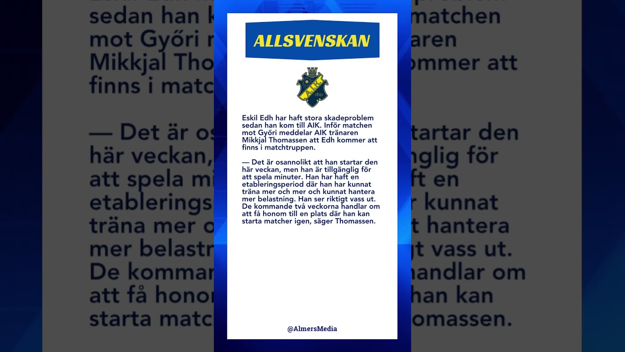 #Fotboll #Allsvenskan #AIK