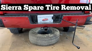2014 - 2018 GMC Sierra Spare Tire Location - How To Remove Spare Jack Lug Nut Wrench - Change Flat