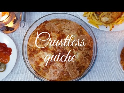 How To make Crustless Quiche| Crustless Cheese And Onion Quiche Recipe| No Crust