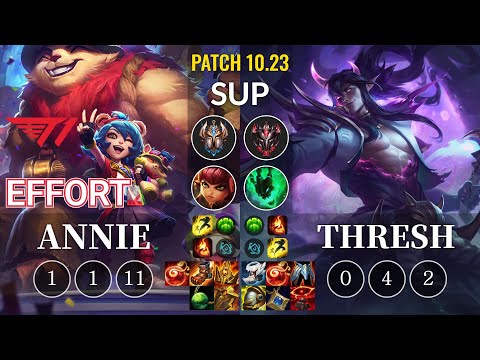 T1 Effort Annie vs Thresh Sup - KR Patch 10.23