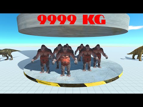 Crush All Units By Hydraulic Press - Animal Revolt Battle Simulator