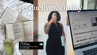 7:00AM *PRODUCTIVE* saturday (as a business owner) | morning routine, healthy habits, day in my life