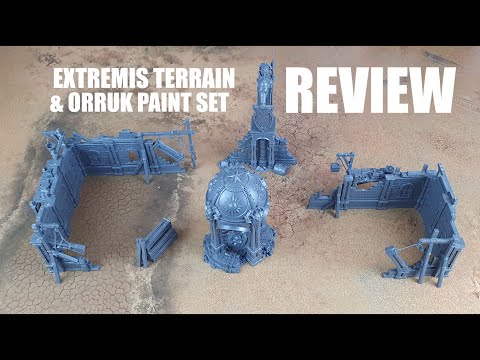 Warhammer Age of Sigmar Extremis Terrain and Orruk Warclans Paint Set Unboxing and Review