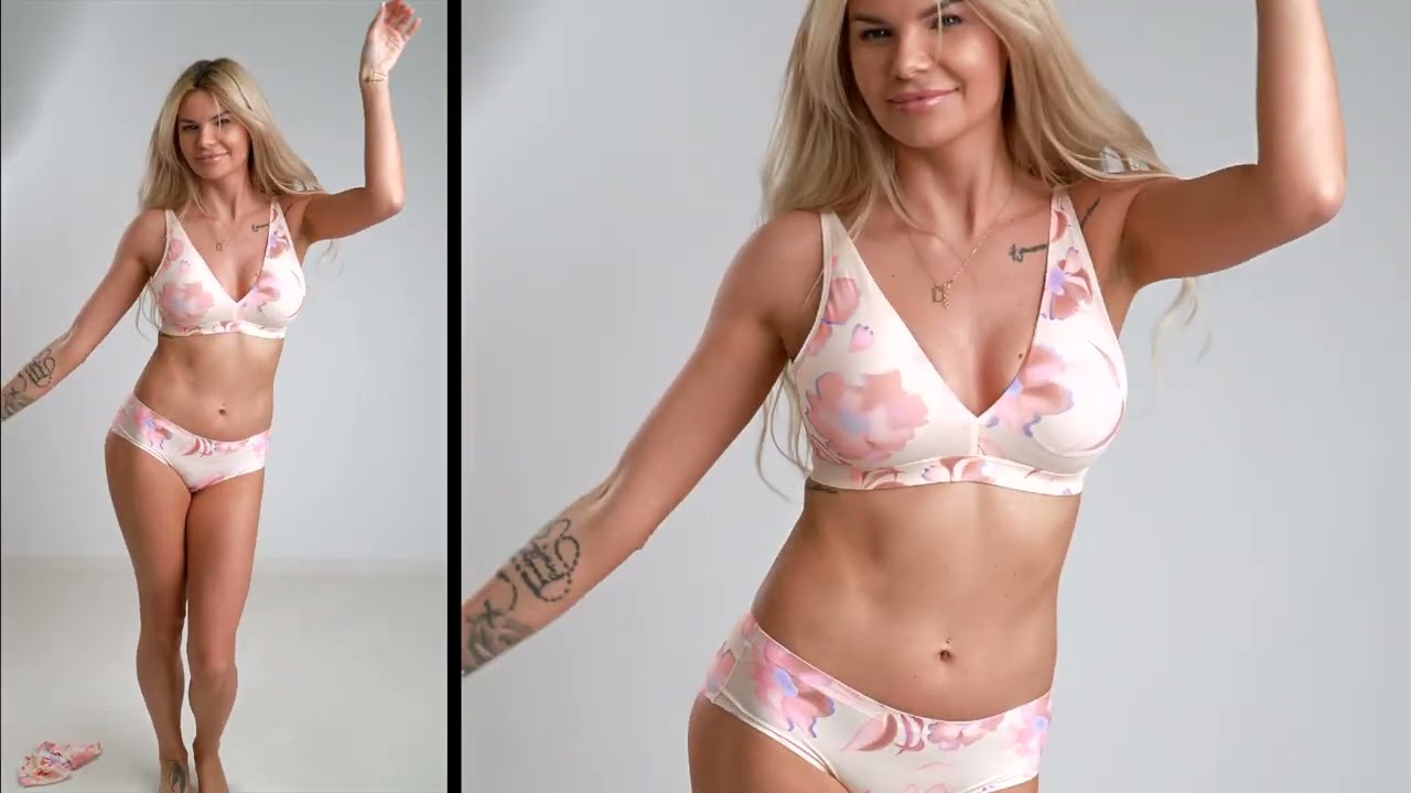 Paloma Pink Floral Biustonosz Braletka