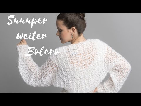Super weiten Bolero für die Hochzeit stricken