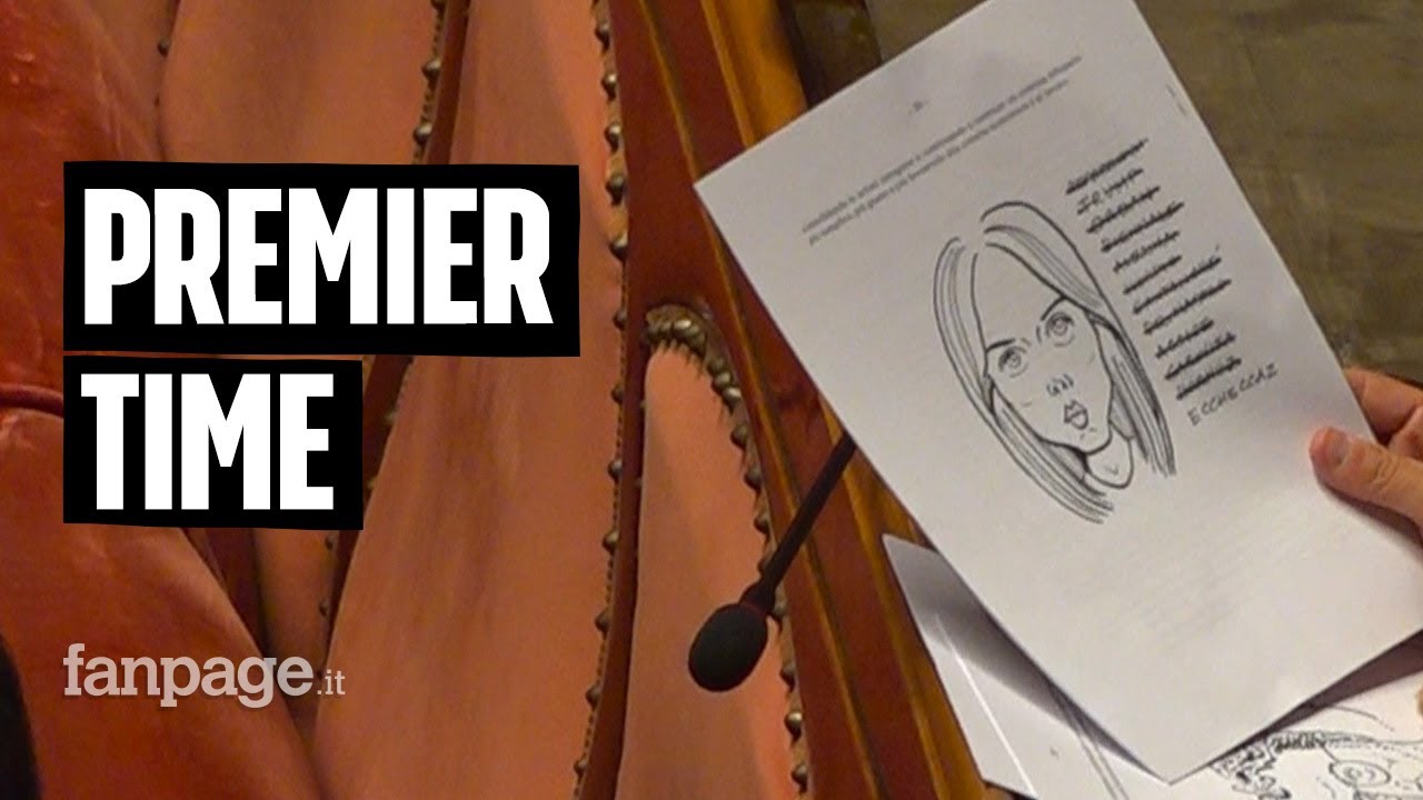 Smorfie, caricature e supermercati: il racconto di Meloni in aula per il premier time