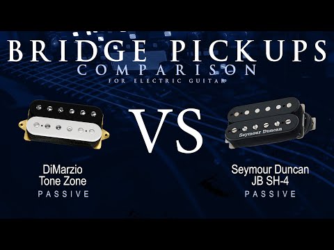 DiMarzio TONE ZONE vs Seymour Duncan JB SH-4 - Passive Bridge Pickup Guitar Tone Comparison Demo