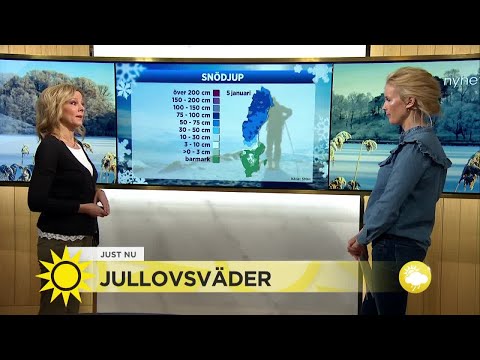 Jullovsvädret "Nu har vi fått snö i Götaland!" - Nyhetsmorgon (TV4)