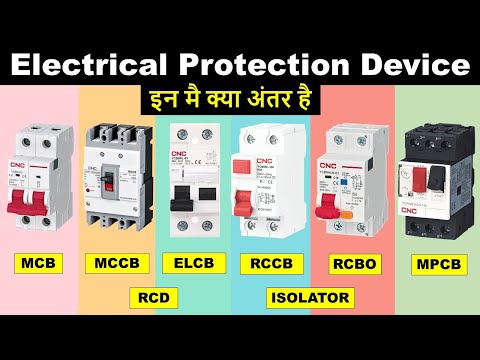 Difference between MCB, MCCB, ELCB, RCCB, RCBO, RCD and MPCB || How does this device work?