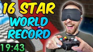 BLINDFOLDED Super Mario 64 - 16 Star Speedrun in 19:43 by Bubzia [WORLD RECORD]