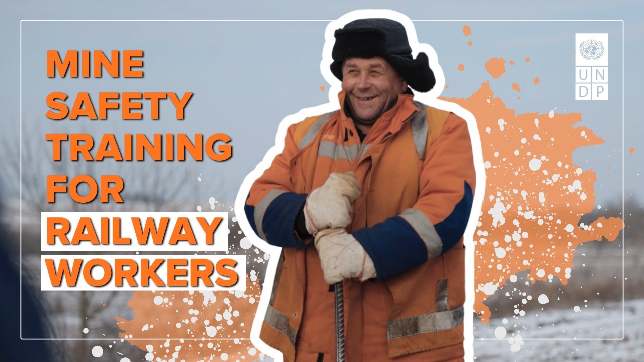 Mine safety training for railway workers in Ukraine