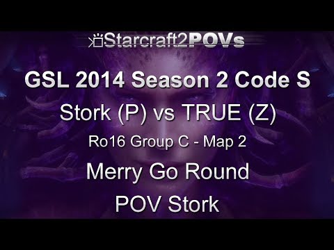 SC2 HotS - GSL 2014 S2 Code S - Stork vs TRUE - Ro16 Group C - Map 2 - Merry Go Round - Stork