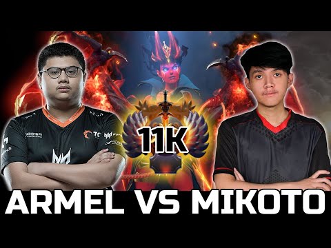MIKOTO VS ARMEL - 11000 MMR  CLASSIC SEA MID BATTLE DOTA 2