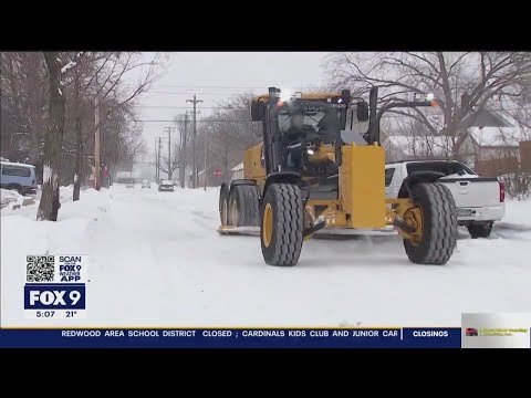 Winter storm crews work to keep roads cleared I KMSP FOX 9