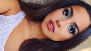 Blue Glitter Mermaid Inspired Makeup!