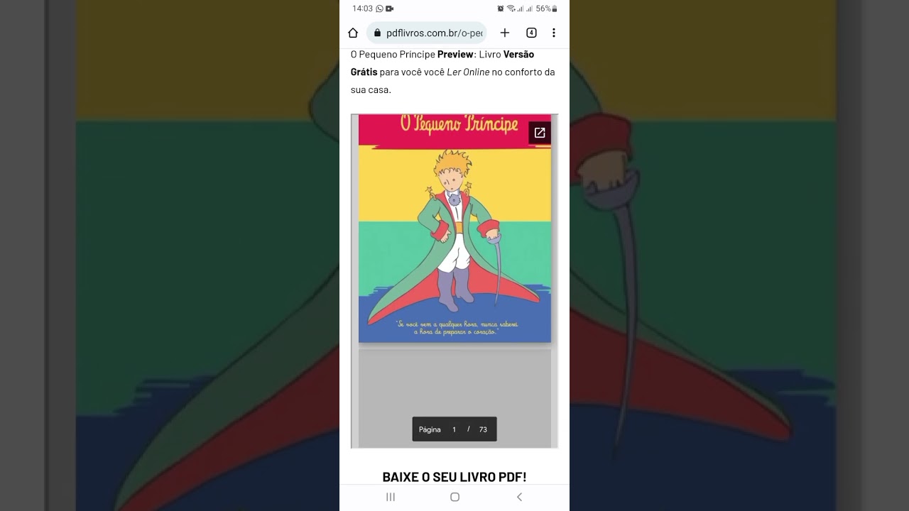 O Pequeno Príncipe Livro PDF Baixar Grátis