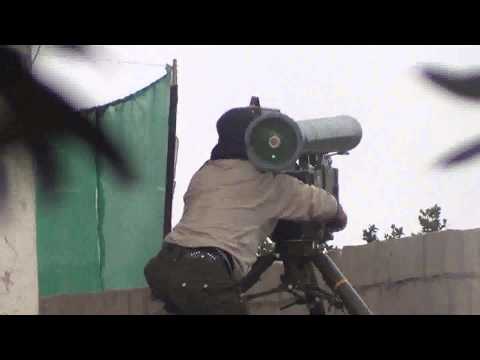 استهداف مقرات النظام في تل عشترة في ريف درعا بصاروخ سهم أحمر من قبل كتيبة شهداء عدوان