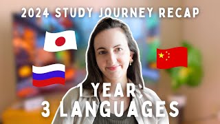 How I STUDIED LANGUAGES in 2024 🇯🇵🇨🇳🇷🇺 the big recap & how I created it