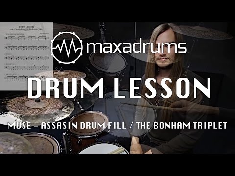 DRUM LESSON: Muse - Assassin DRUM FILL / The Bonham Triplet