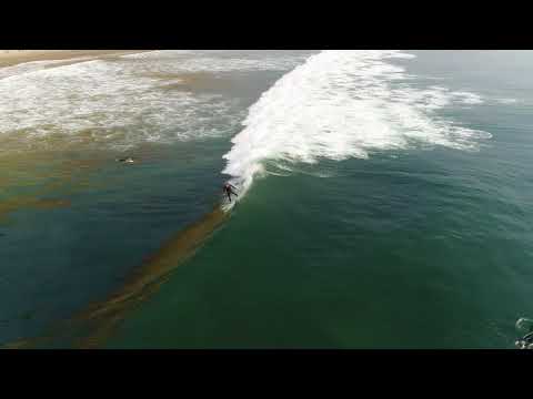 Drone footage of solid waves and surf at Waddell Creek