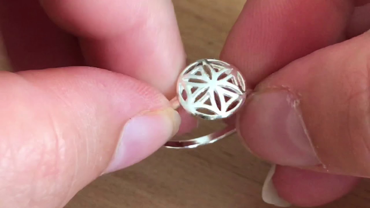 Bague en argent fleur de vie Thanian bijoux