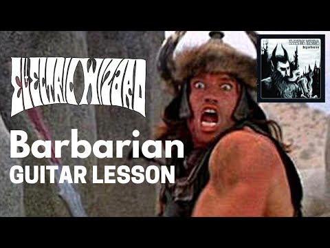 Electric Wizard Guitar Lesson w/ TAB - Barbarian - B Standard Tuning