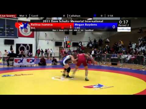 Schultz Women's Freestyle 67kg Semifinal Ralitsa Ivanova (BUL) vs. Megan Buydens (CAN)