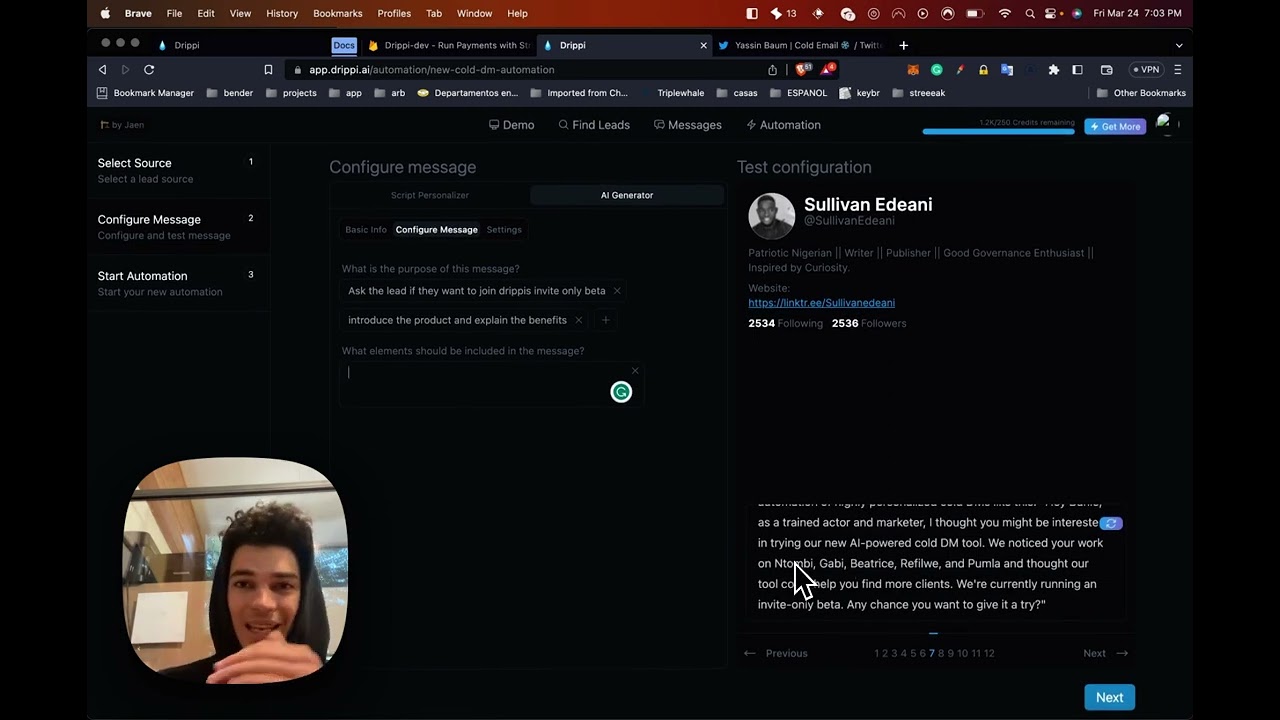 Drippi.ai tutorial