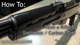 How To Paint a Rifle Stock Snake Skin Carbon Fiber Camouflage