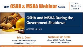 Navigating OSHA and MSHA During a Federal Government Shutdown