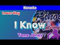I Know by Tom Jones (Karaoke : Lower Key)