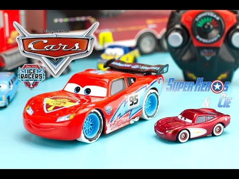 Disney Cars Flash McQueen Ice Racers Turbo radiocommandé Rayo McQueen Les Bagnoles Jouet Review Video