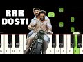Dosti Song | RRR | Piano Tutorial | Piano Notes | Piano Online #pianotimepass #RRR #ntr #ramcharan
