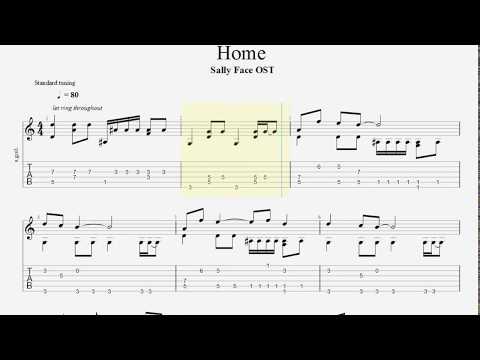 Home (Sally Face OST) табы ноты для гитары