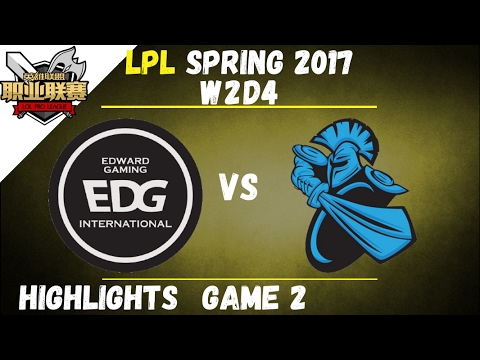 EDG vs NB Highlights Game 2 LPL Spring W2D4 2017 Edward Gaming vs NewBee