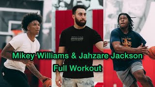 Mikey Williams & Jahzare Jackson Full Workout With Ryan Razooky 2023